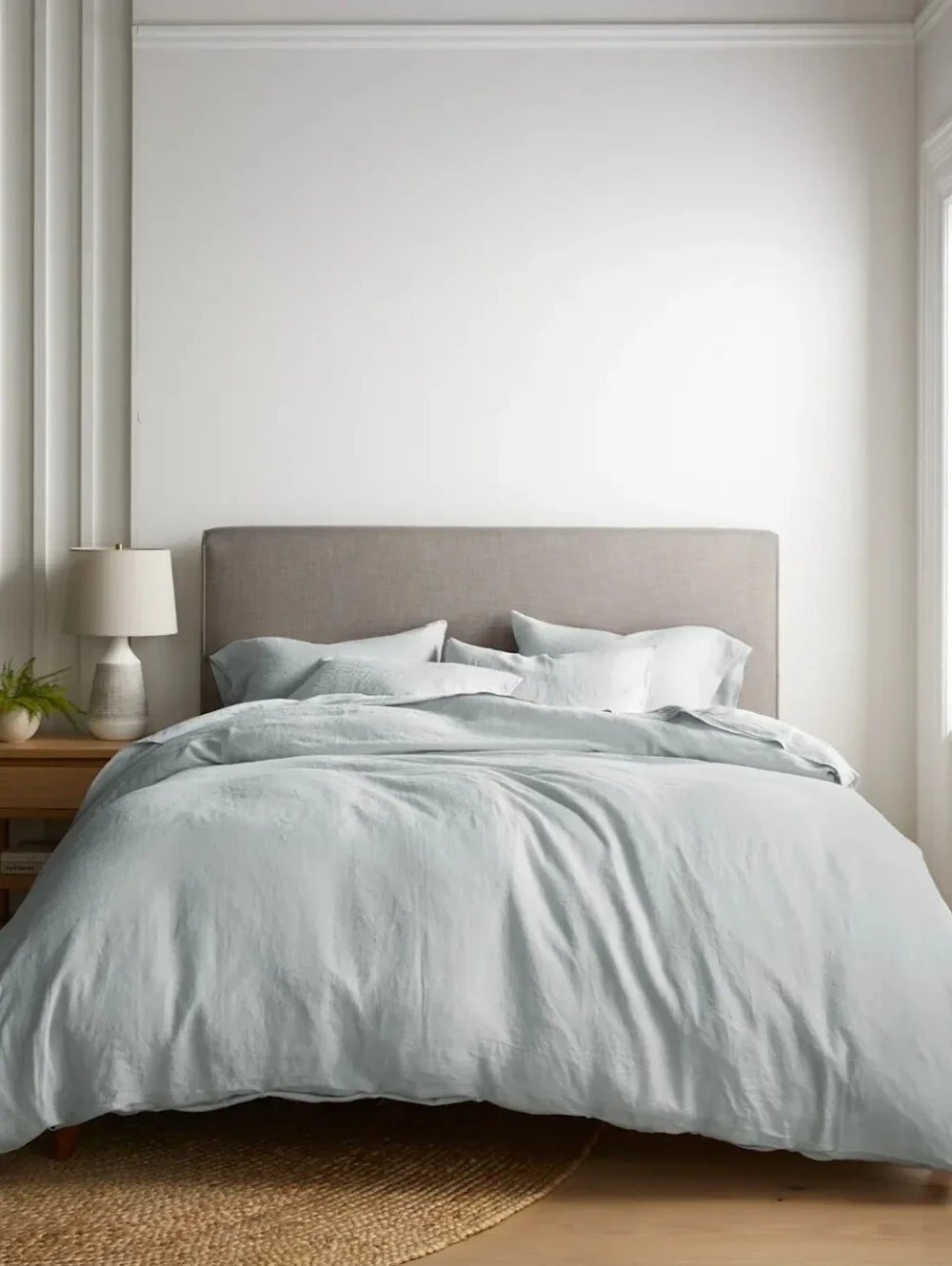 Quince European Linen King Cal King Duvet Cover Mist NWOT
